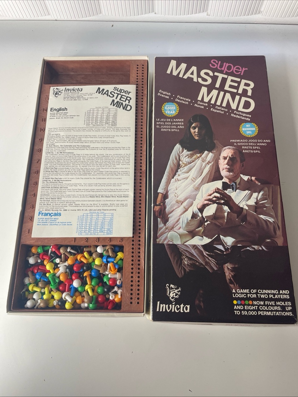 Original Master Mind Vintage Strategy Game Mastermind 1972 Invicta